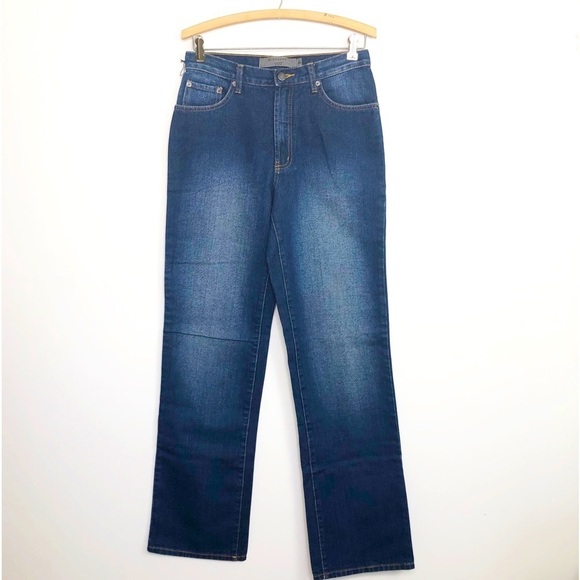 Giordano loose fit, dark wash, high rise, boot, cut jeans - Picture 1 of 13